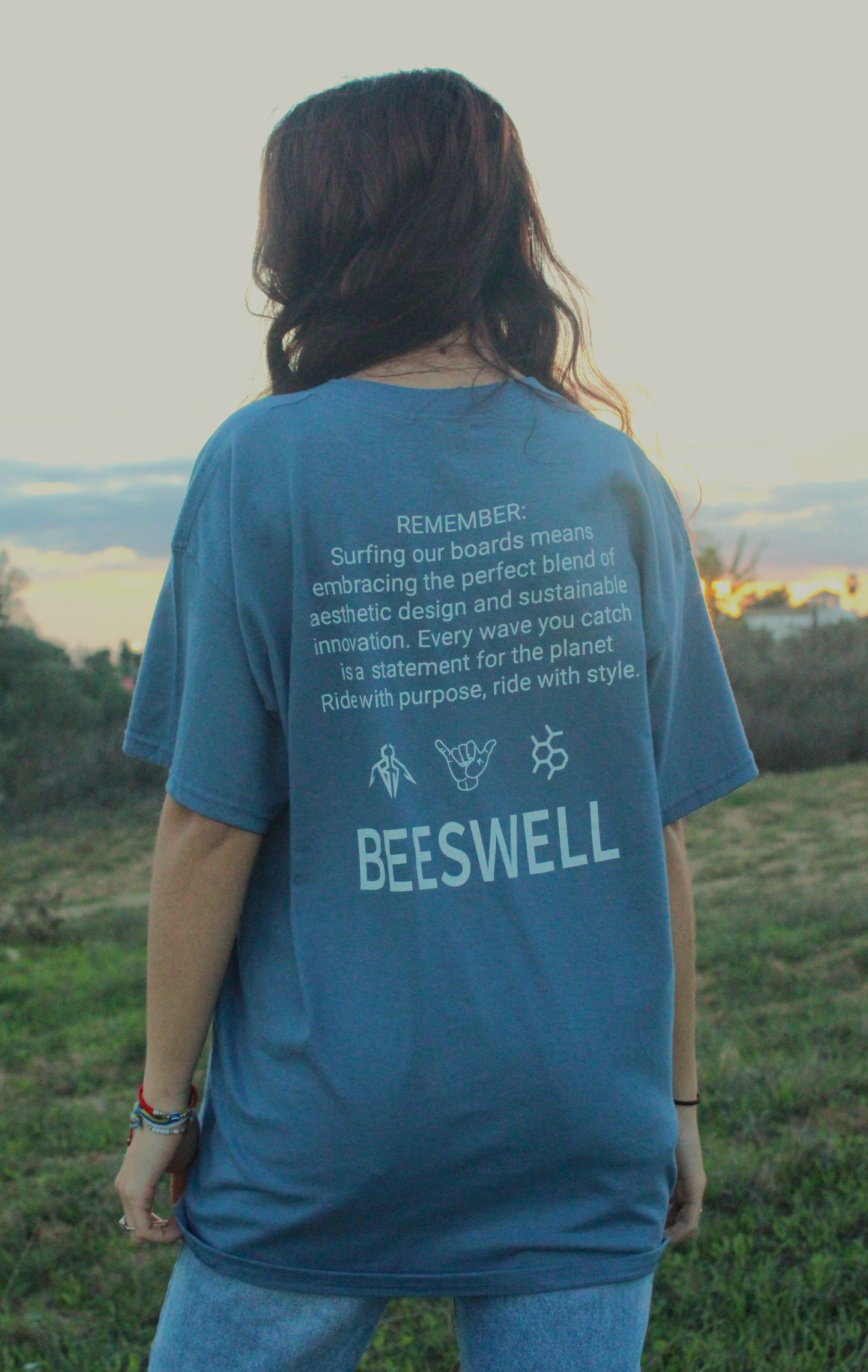 Camiseta Beeswell - "Ride With Purpose"